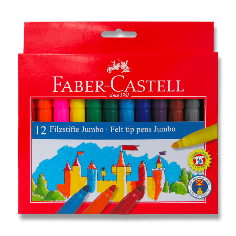 Faber-Castell Jumbo - dětské fixy - 12 barev