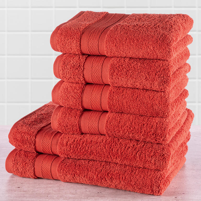 Sada froté ručníků a osušek MEXICO terakotová 6 ks
