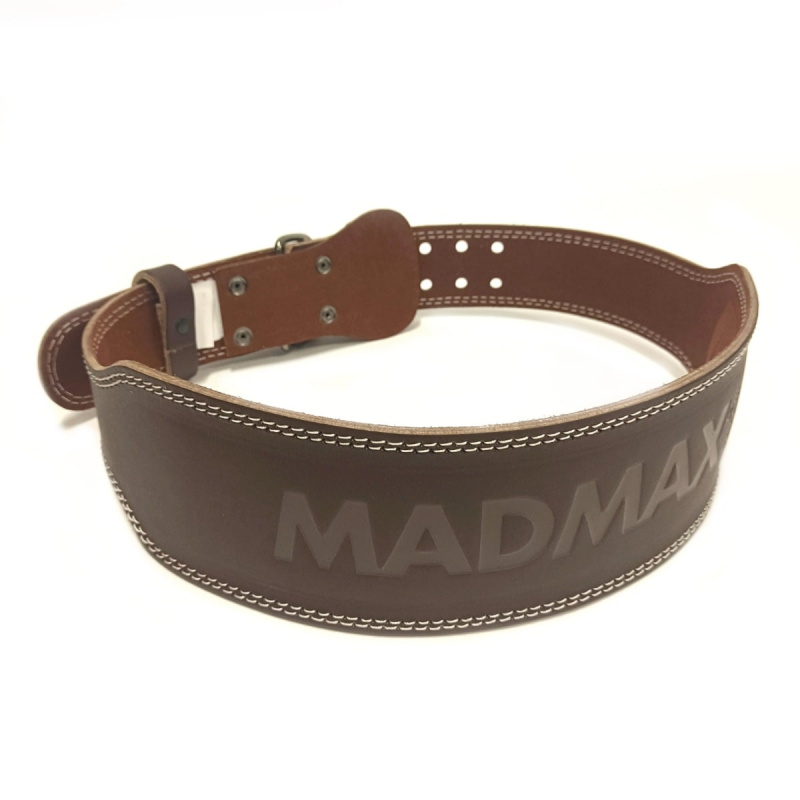 MADMAX Fitness opasek MFB246 CELOKOŽENÝ - Brown Velikost: S