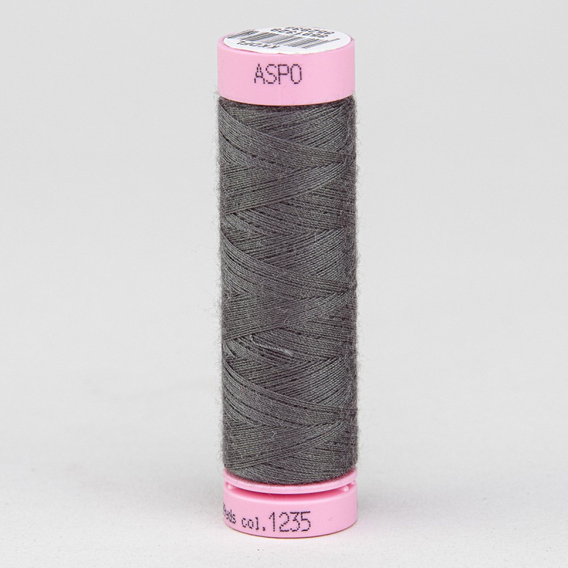 Amann Univerzální šicí nit ASPO 120 polyesterová, šedá nahnědlá 1235, návin 100m
