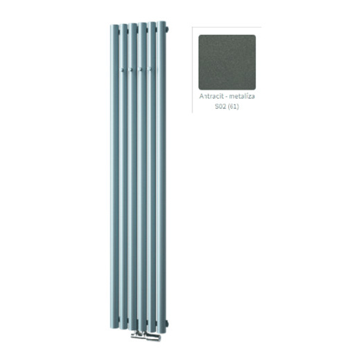 Isan Akros radiátor 180x35cm s háčky antracit DAKH18000350A