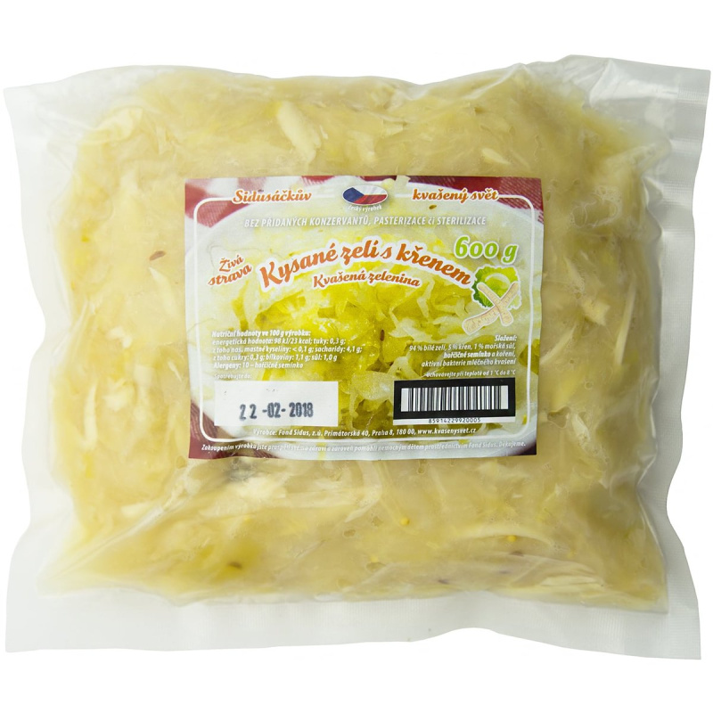 Fond Sidus Kysané zelí s křenem – kvašená zelenina, sáček