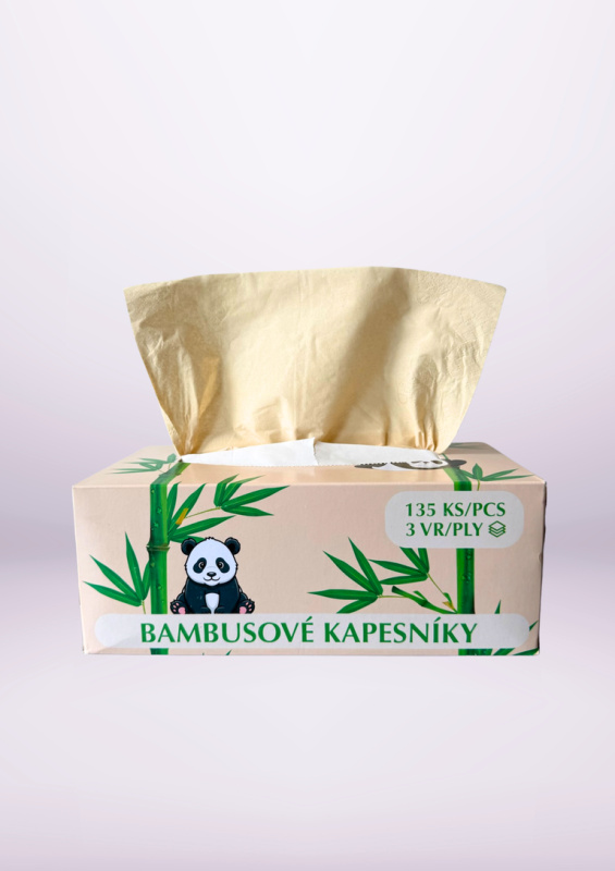 Bambusové kapesníky 3 vrstvé - 135 ks