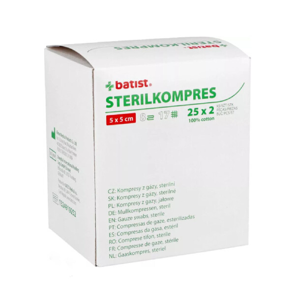 STERILKOMPRES 5x5 25x2 ks