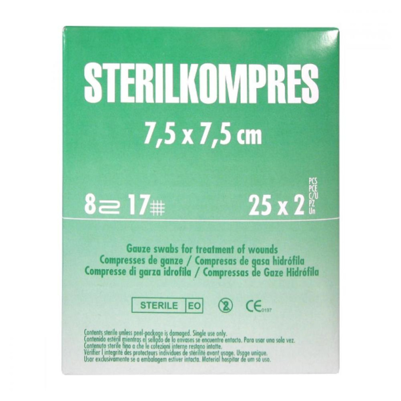 STERILKOMPRES 7.5x7.5cm 25x2 ks