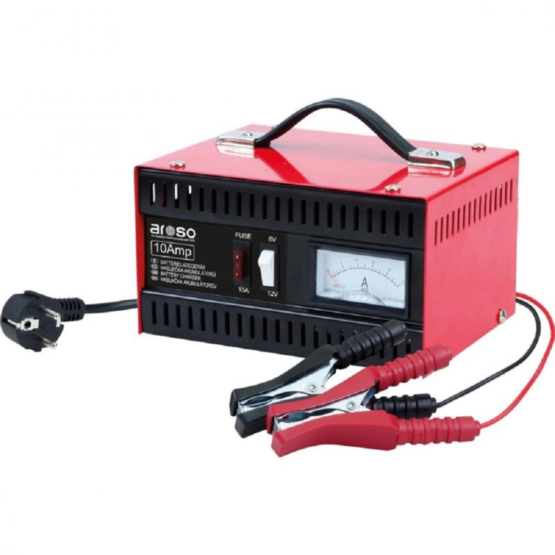 Aroso Nabíječka autobaterií - celokovová profi 10A 6V/12V