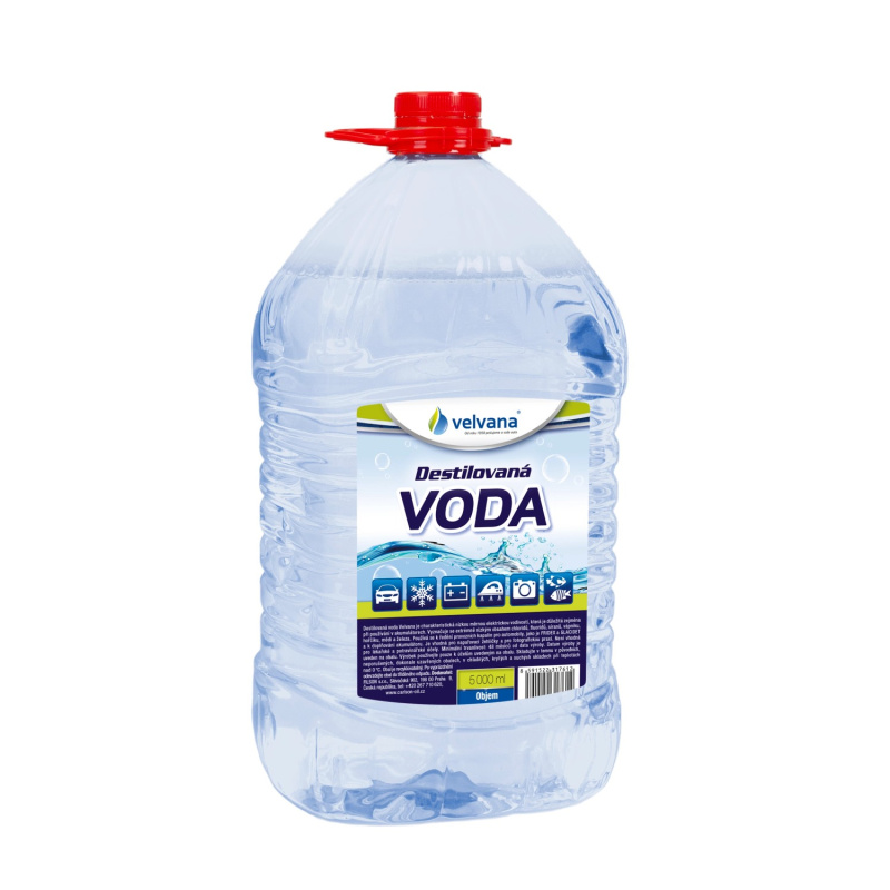 Velvana Destilovaná voda pro technické účely REPET 5 l