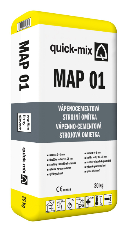 Omítka vápenocementová Sakret/Quick-mix MAP 01 30 kg