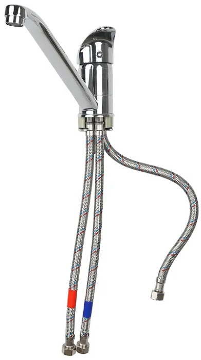 Dřezová baterie beztlaková WTERM AB 507 / 225 mm / páková / stříbrná Varianta: ivi1