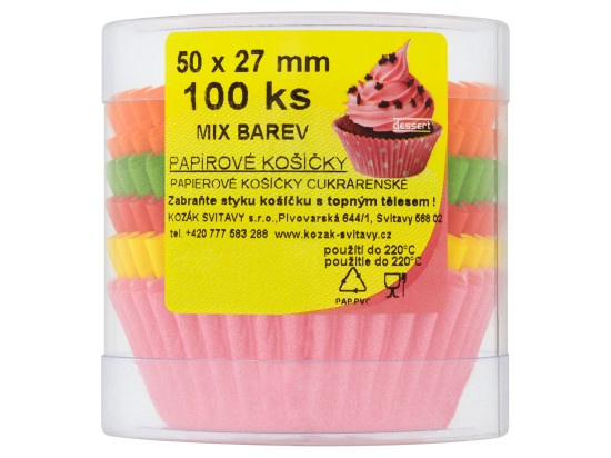 Košíček cukrářský(100ks/kra)50x27mm bare