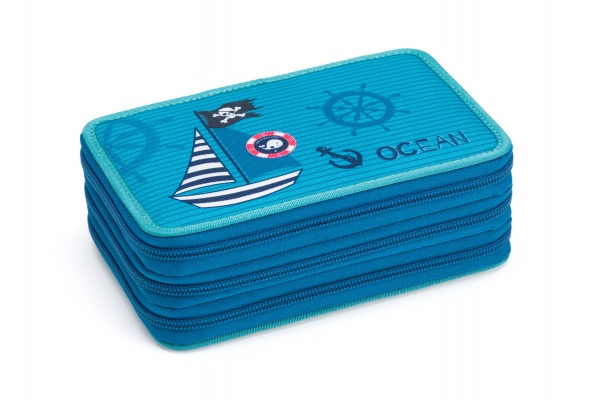 Školní penál třípatrový Ocean Pirate Helma 365