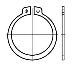 MDtools Pojistné kroužky na hřídele - vnější segrovky DIN 471, různé rozměry Pro hřídel průměru: 24 mm