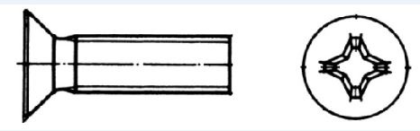 MDtools Šrouby zápustné, křížové DIN 965, pozinkované, různé rozměry Velikost: M5x50 mm