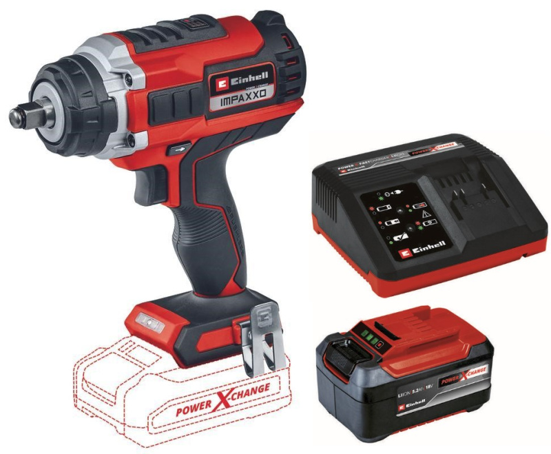 Utahovák rázový AKU Einhell IMPAXXO 18/400 Kit 18 V