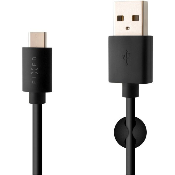FIXED Datový a nabíjecí kabel s konektorem USB-C, USB 2.0, 3A Černá
