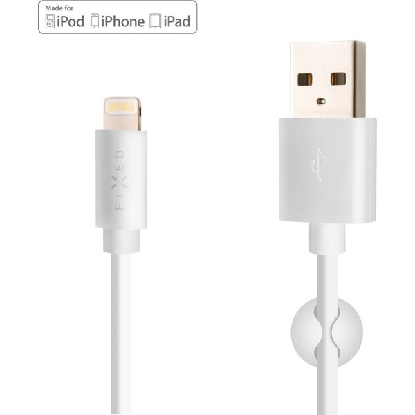 FIXED Datový a nabíjecí kabel s konektorem Lightning Bílá