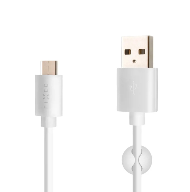 FIXED Datový a nabíjecí kabel s konektorem USB-C, USB 2.0, 3A Bílá