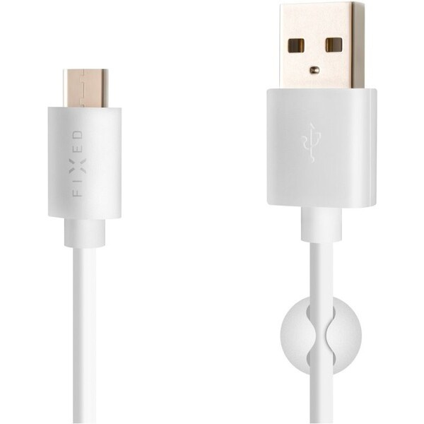 FIXED Datový a nabíjecí kabel s konektorem USB-C, USB 2.0, 3A Bílá