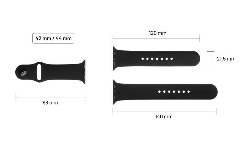 Řemínek FIXED Silicone Strap na hodinky Apple Watch 42/44/45/49 mm / růžová Varianta: ivi1