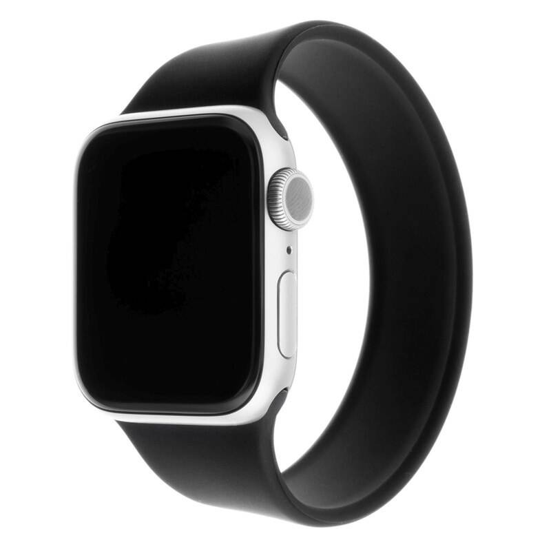 FIXED provlékací silikonový řemínek Apple Watch 38/40/41mm L černý