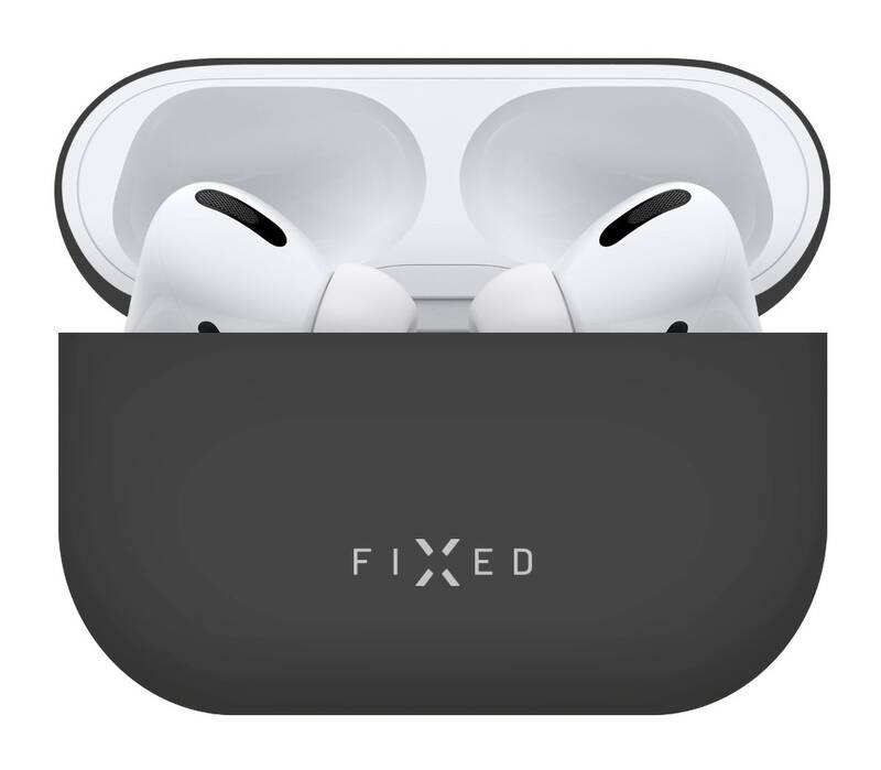 FIXED Silky ultratenké silikonové pouzdro Apple Airpods Pro černé