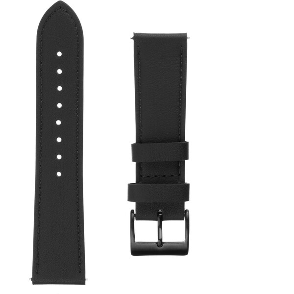 FIXED Leather Strap kožený řemínek s šířkou 22mm pro smartwatch černý