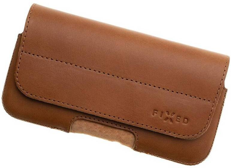 Pouzdro na mobil FIXED Posh se zavíráním / 6 XL / kůže / hnědá Varianta: ivi1
