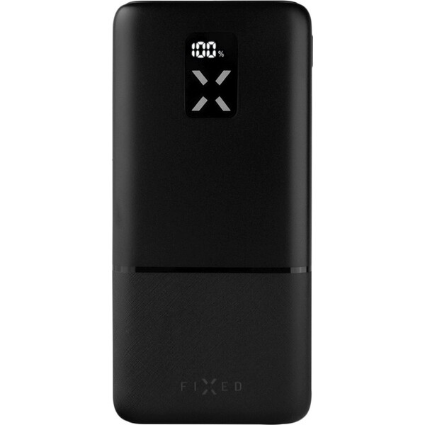 FIXED Zen 20 powerbanka s LCD a PD (Power Delivery), 20W, 20 000 mAh, černá