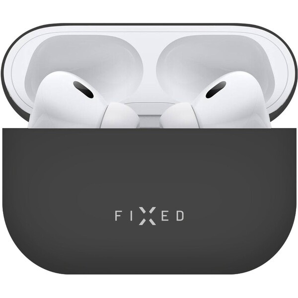FIXED Silky silikonové pouzdro pro Apple AirPods Pro/Pro 2 černé