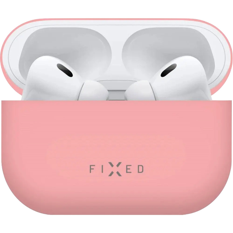 FIXED Silky silikonové pouzdro pro Apple AirPods Pro/Pro 2 růžové
