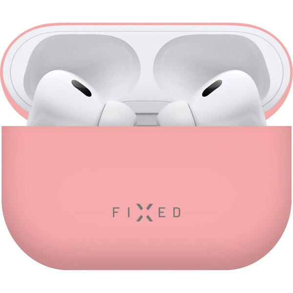 FIXED Silky silikonové pouzdro pro Apple AirPods Pro/Pro 2 růžové