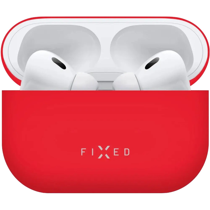 FIXED Silky silikonové pouzdro pro Apple AirPods Pro/Pro 2 červené