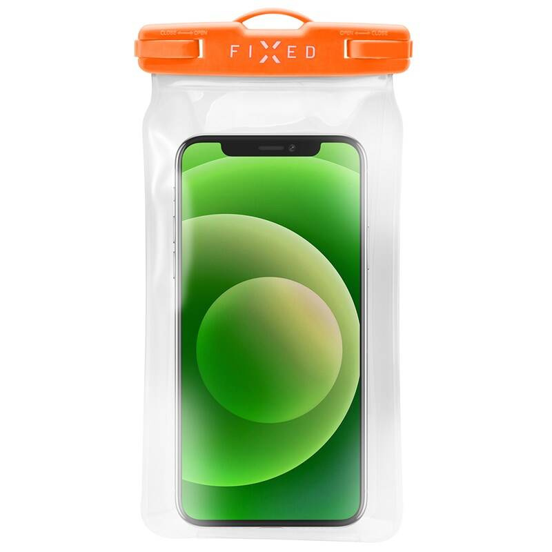 Pouzdro na mobil FIXED Float Edge / oranžová/transparentní Varianta: ivi1