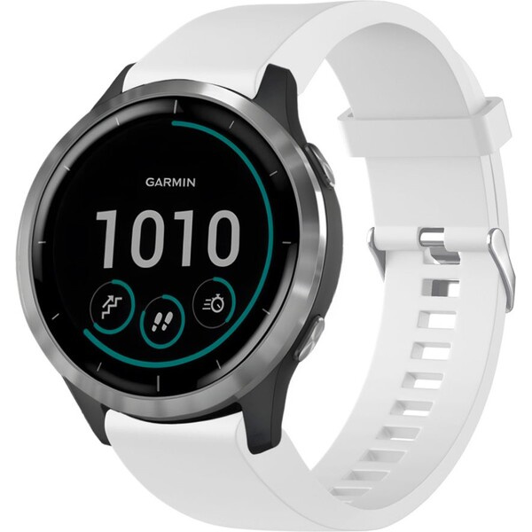 FIXED Silicone Strap řemínek pro Garmin QuickFit (20mm) bílý