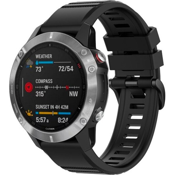 FIXED Silicone Strap řemínek pro Garmin QuickFit (26mm) černý