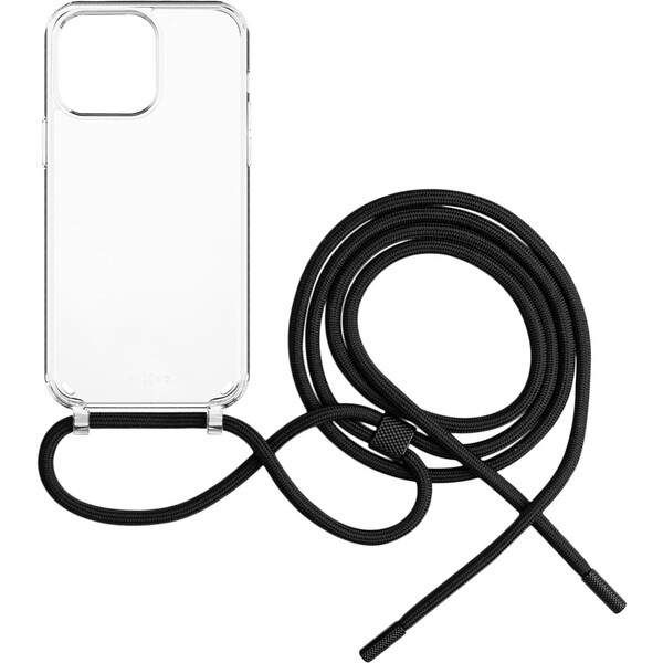 FIXED Pure Neck kryt s černou šňůrkou na krk pro Apple iPhone 14 Pro