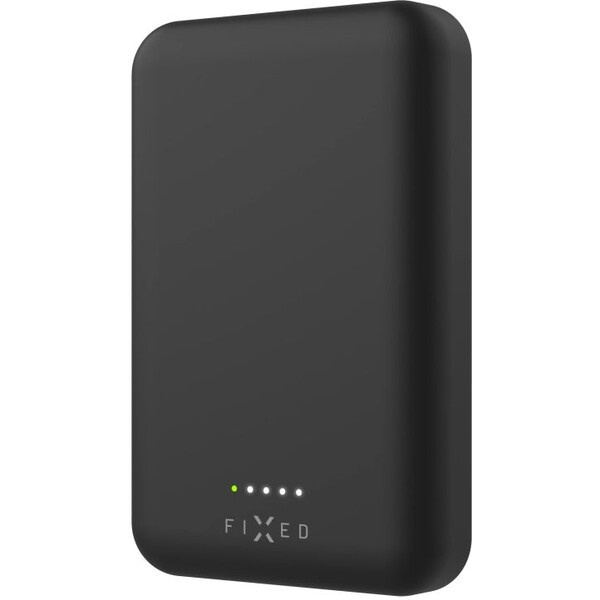 FIXED MagZen powerbanka s bezdrátovým nabíjením a Magsafe, 6000 mAh, černá