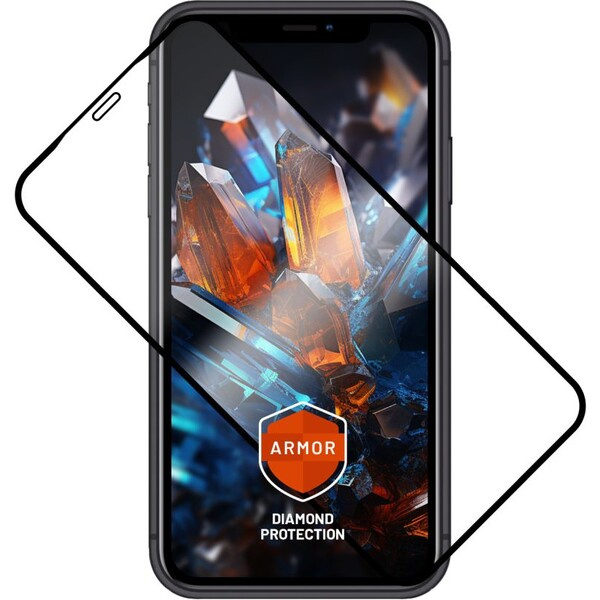 FIXED Armor prémiové tvrzené sklo s aplikátorem Apple iPhone XR/11 černé