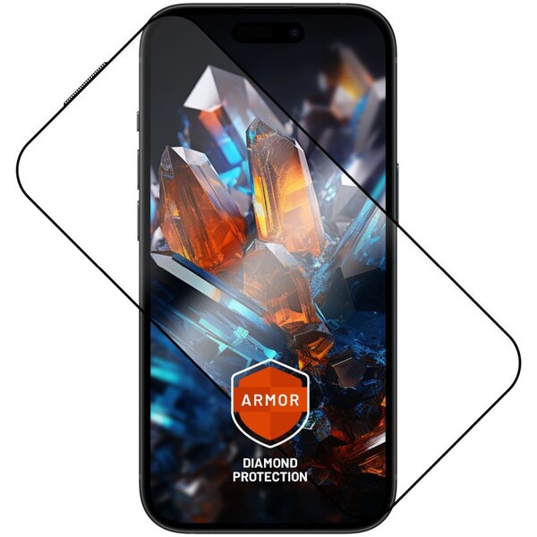 FIXED Armor prémiové tvrzené sklo s aplikátorem Apple iPhone 15 Plus černé
