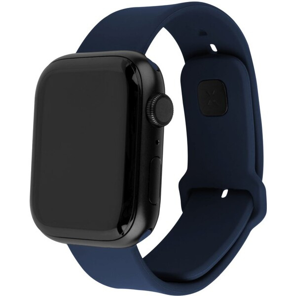 FIXED set silikonových řemínků Apple Watch 42/44/45mm modrý