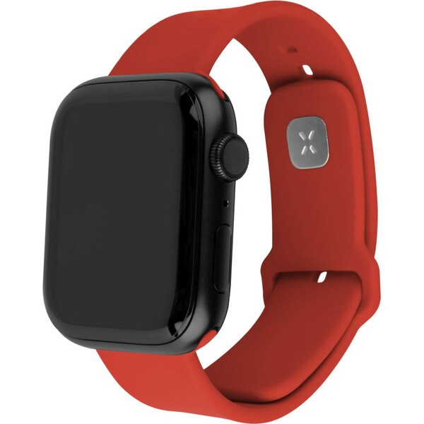 FIXED set silikonových řemínků Apple Watch 42/44/45mm červený
