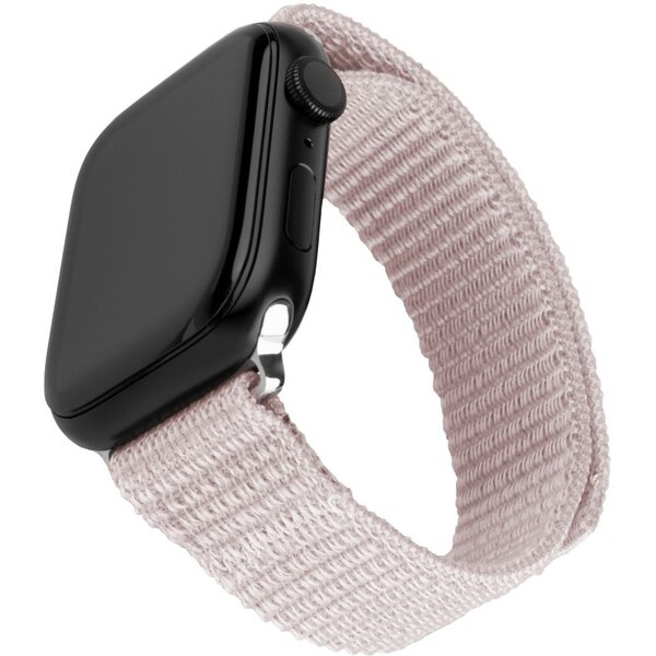 FIXED Nylon Sporty Strap řemínek Apple Watch 38/40/41mm, růžově zlatý