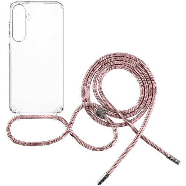 FIXED Pure Neck kryt s růžovou šňůrkou na krk Samsung Galaxy S24+