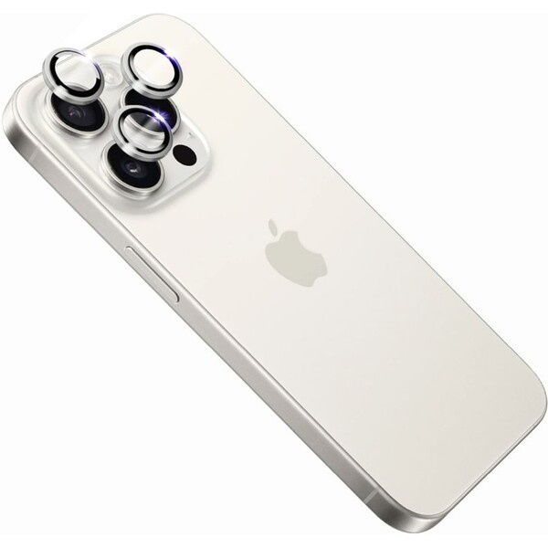 FIXED Sapphire Camera Glass ochranná skla Apple iPhone 15 Pro/15 Pro Max stříbrná