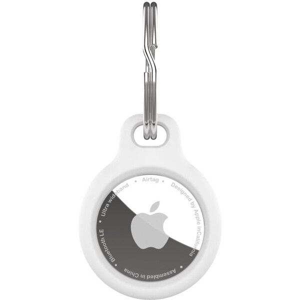 FIXED Silky silikonové pouzdro Apple AirTag bílé