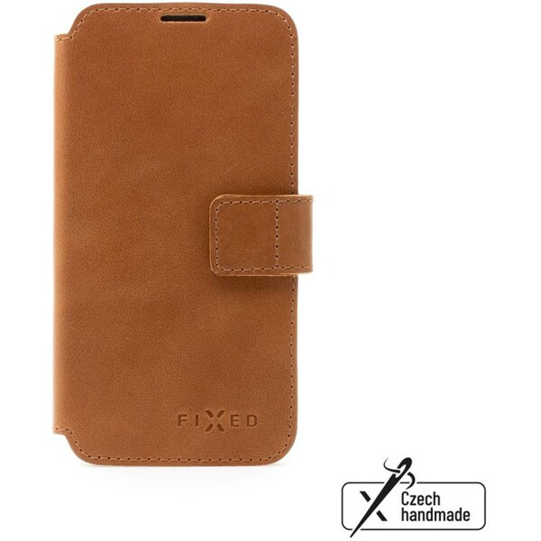 FIXED ProFit kožené pouzdro Apple iPhone 16 Pro hnědé