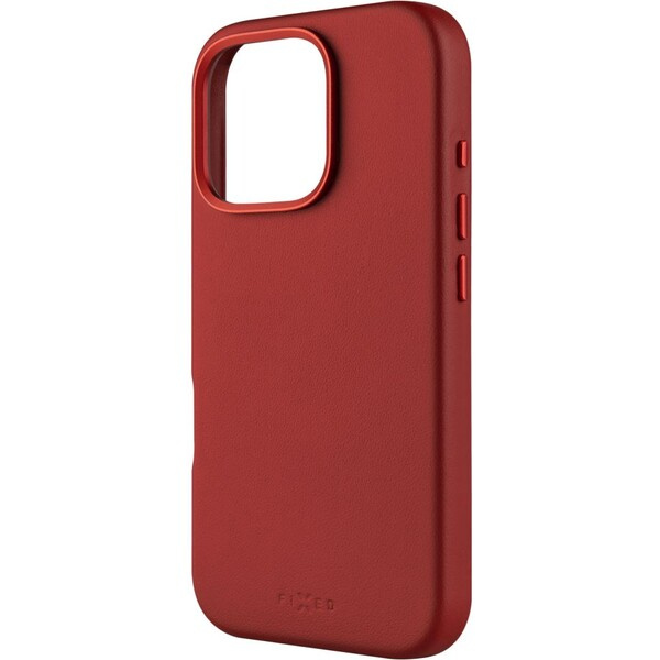 FIXED MagLeather kožený kryt s MagSafe Apple iPhone 16 Pro červený