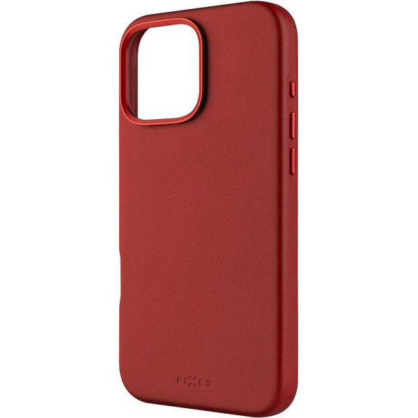 FIXED MagLeather kožený kryt s MagSafe Apple iPhone 16 Pro Max červený