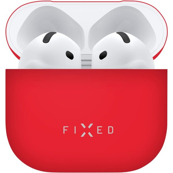 FIXED Silky silikonové pouzdro pro Apple AirPods 4 červené