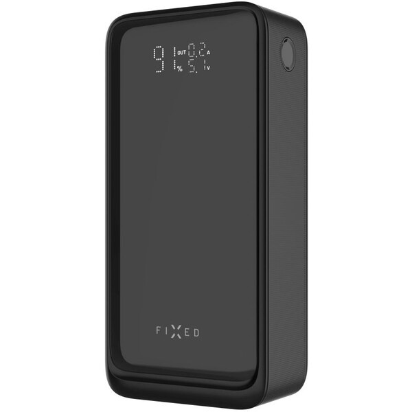 FIXED Zen2 30 Plus powerbanka s LCD displejem a PD 65W, 30 000 mAh, černá